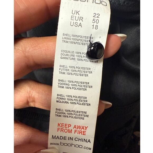 Boohoo Plus Premium Crochet Lace Strappy Midi Dress Women’s Size 18 - Picture 12 of 16